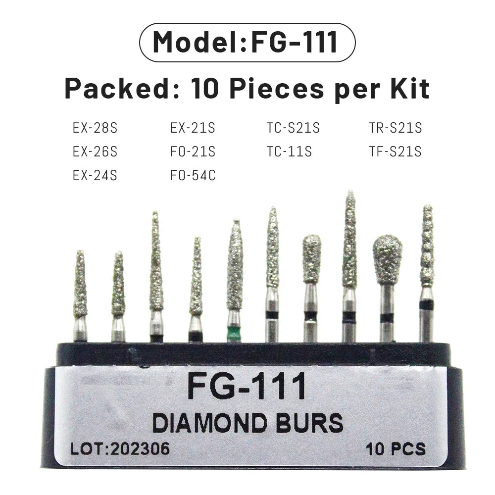 AG 1 Box Dental Diamond Burs Drill for High Speed Handpiece Dentist Burs FG Series Dia.1.6mm