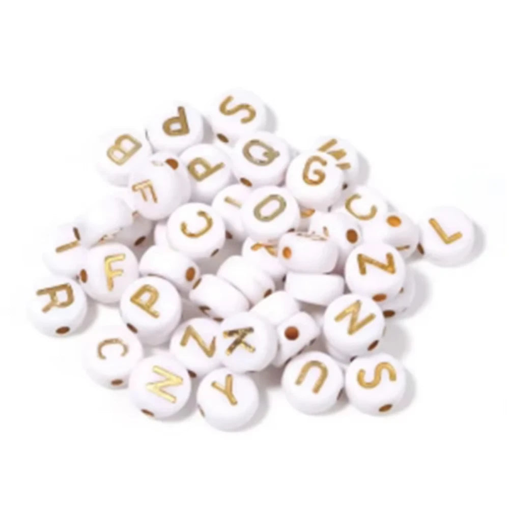 500/100pcsAcrylic Alphabet Cube Beads, Assorted A-Z Letter Spacer Beads for Bracelet, Necklace DIY Jewelry Making Craft Supplies