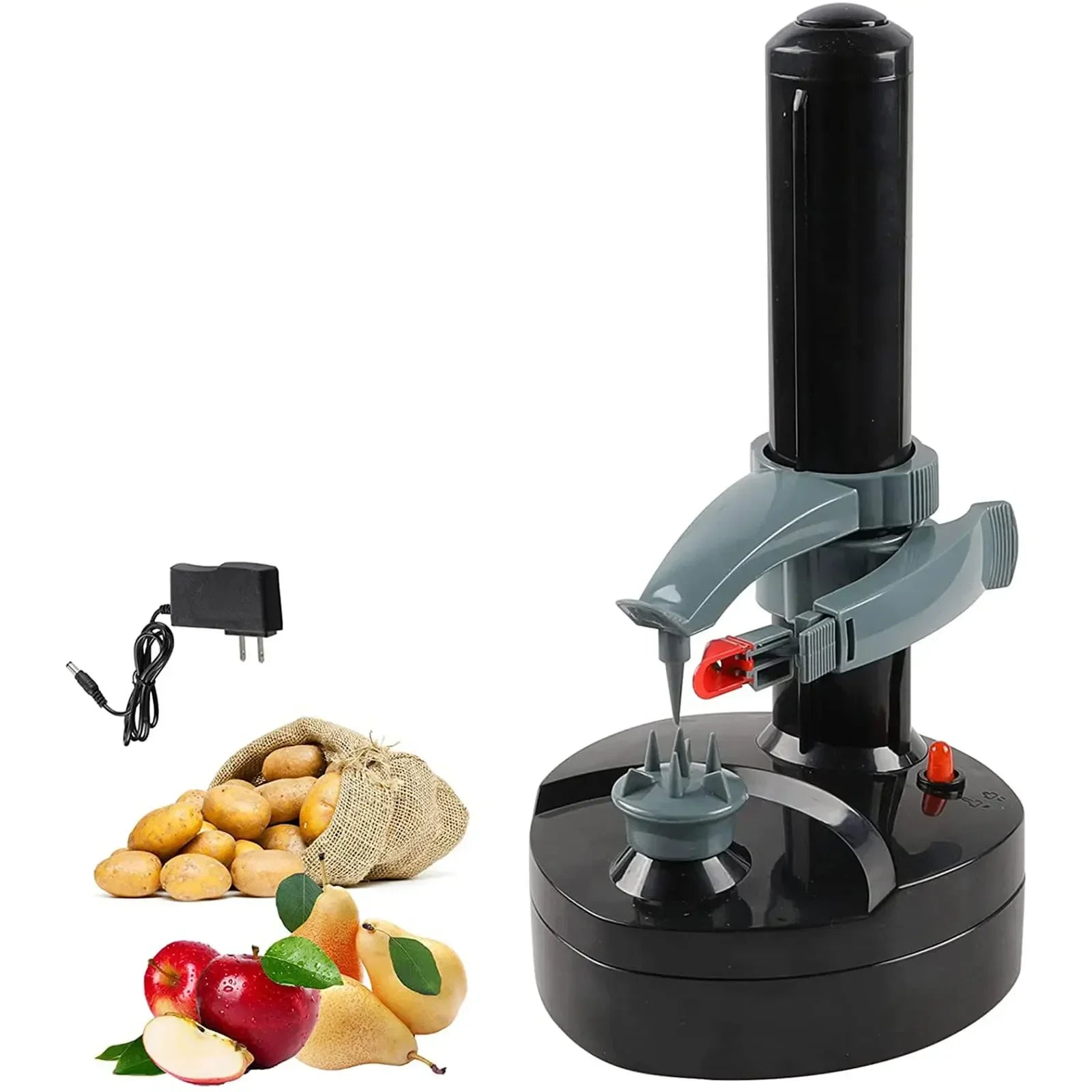 Electric Potato Peeler with 1 Replacement Blades Stainless Steel Automatic Rotating Fruits Fruit Peeler Apple Paring Machine