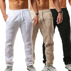 Men’s Summer Casual Pants – Breathable Solid Color Joggers & Fitness Trousers