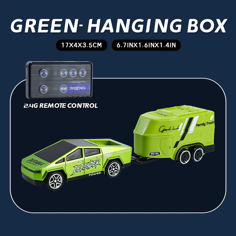 New 1:64 Rc Car Mini 2.4Ghz City Road Handle High Speed Alloy All Terrain Remote Control Car Dual Control Children's Toys Gifts