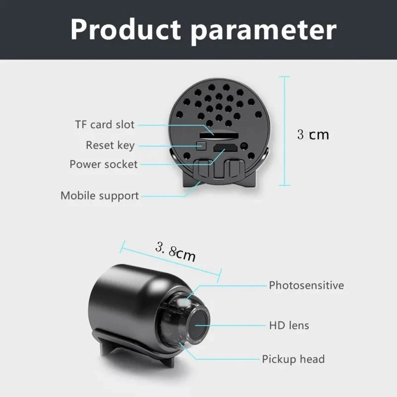 X5 Mini Camera 1080P – Portable Wireless Surveillance with Night Vision & Motion Detection