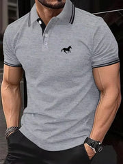 Men’s Classic Polo T-Shirt – Short Sleeve Casual Top with Button Lapel (S-3XL)