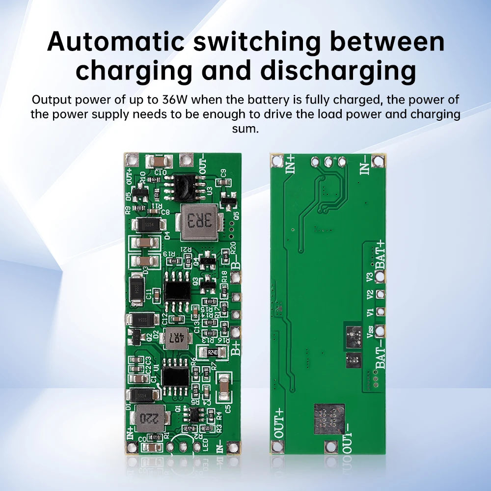 12V 3A UPS Module – Lithium Battery Pack Board with Automatic Charging & Switching