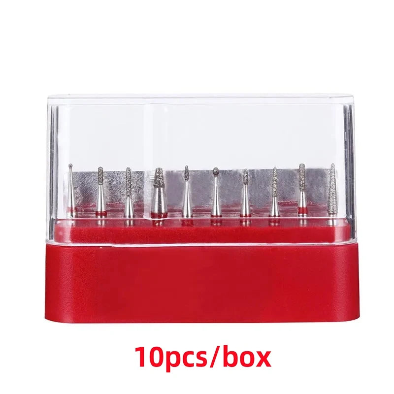 1BOX Azdent DENTAL Diamond Bur Kit With Storage Box Various Functions Optional Fit for High Speed Handpiece