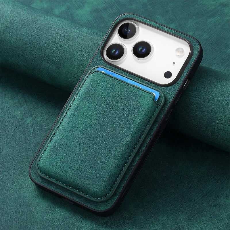 MagSafe 2-in-1 Leather Case for iPhone 17/17 Pro Max – Magnetic Wallet Cover 📱👝