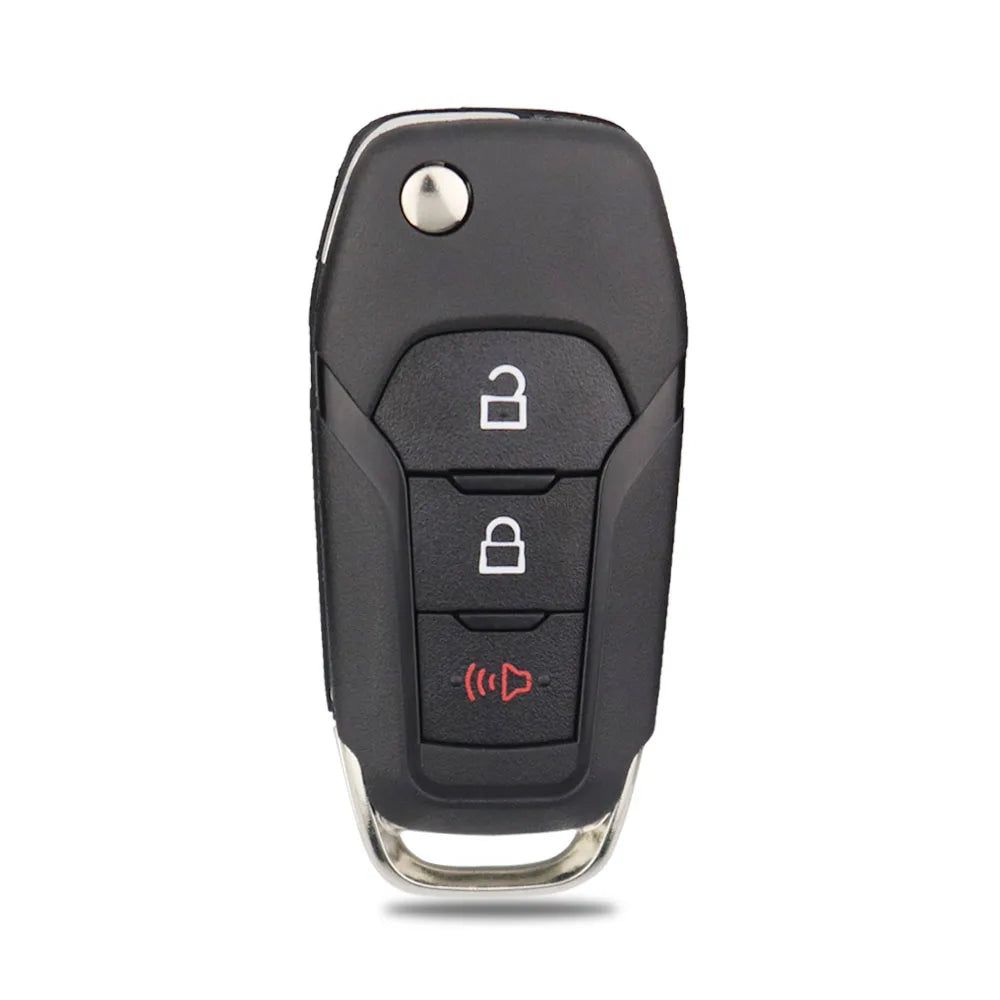 2/3/4 Button Flip Remote Car Key Shell For Ford Focus Fusion Mondeo Kuka Mk2 Mk7 F-150 Explorer Ranger Uncut Blank HU101 Blade