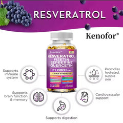 Resveratrol NAD+ Grape Seed & Berberine Capsules