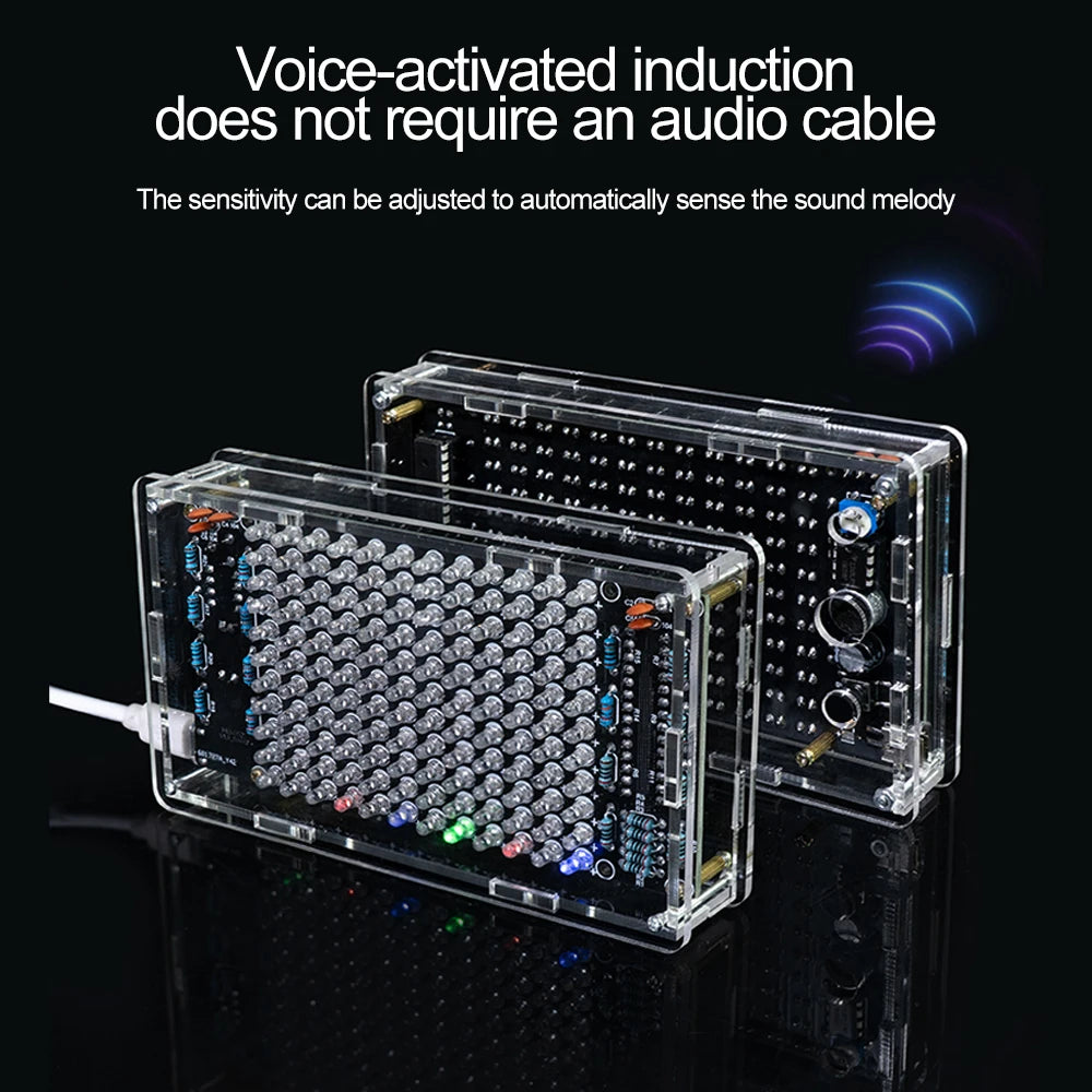 DIY Soldering Project Spectrum USB Mini Electronic Display Sound Activated Home Stereo Speaker DIY Kits for Leaning Soldering
