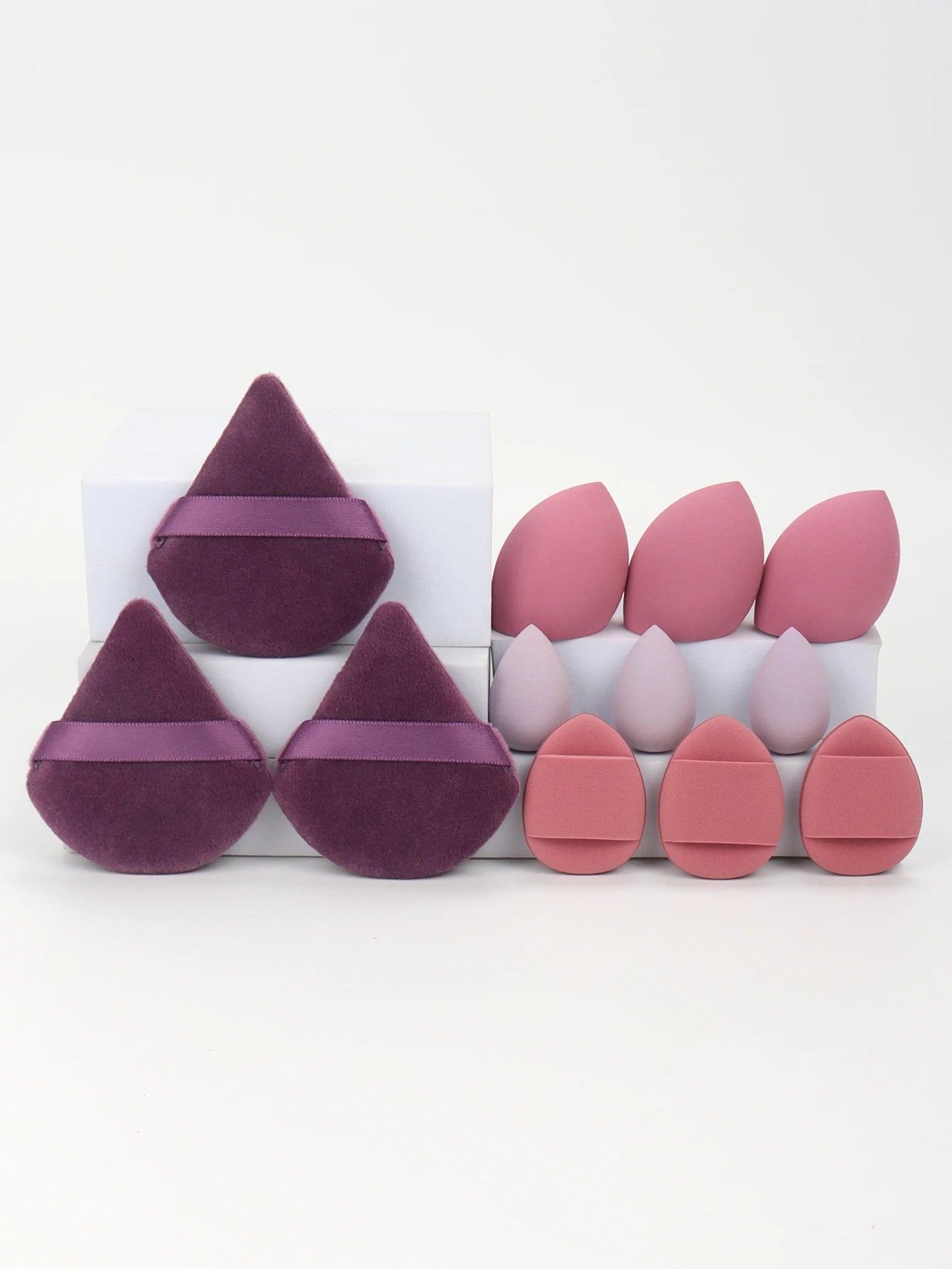 12-Piece All-Purpose Makeup Sponge Set – Powder, Cushion & Beauty Eggs