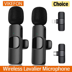 Wireless Lavalier Microphone – Noise Reduction Mic for iPhone & Android