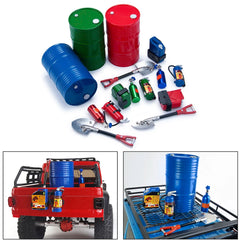1:10 Scale Accessories Simulated Decoration Tools Shovel Fire Extinguisher Oil Drum for RC Crawler Car TRX4 SCX10 Mini Toys