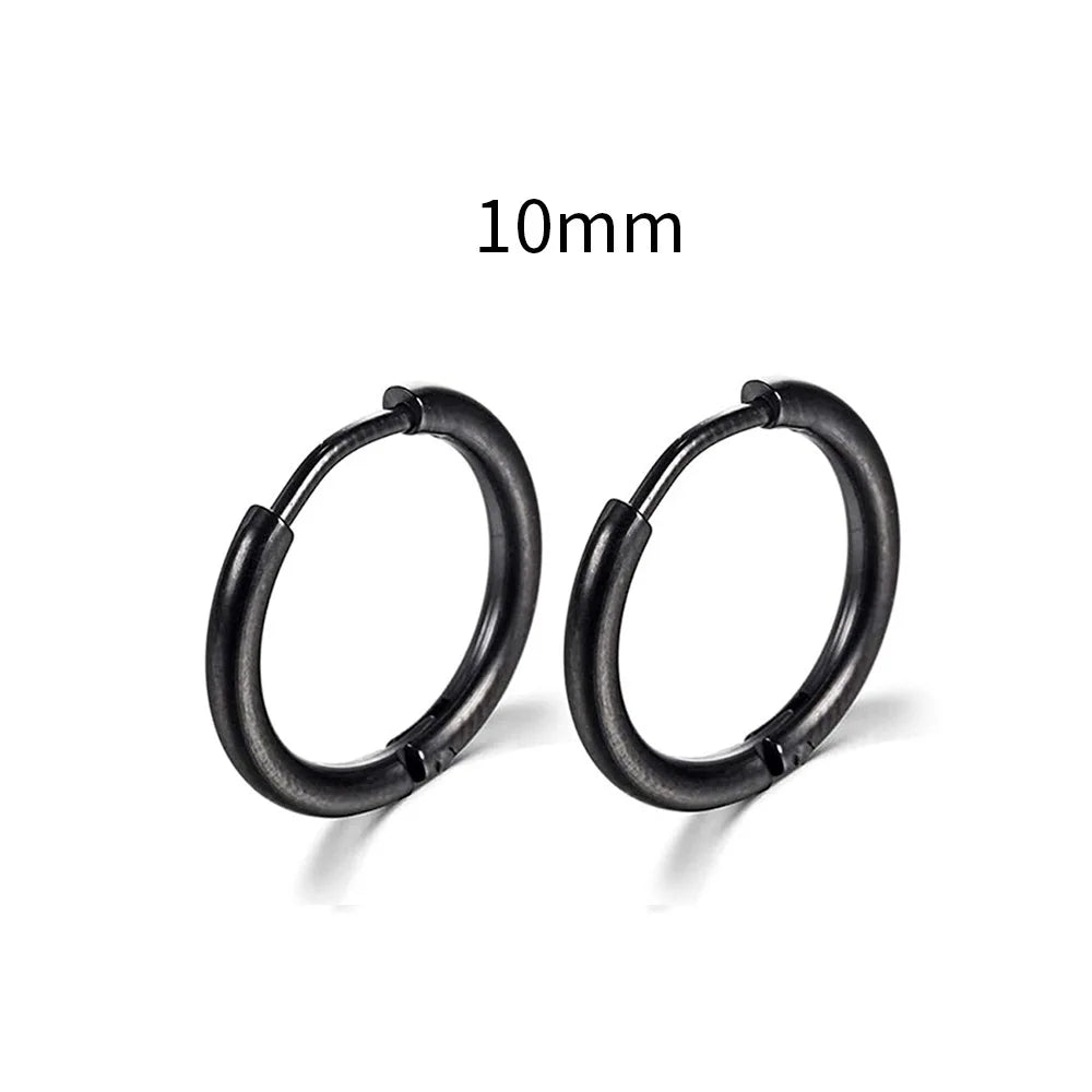 Stainless Steel Small Hoop Earrings – Unisex Cartilage Piercing Jewelry ✨👂