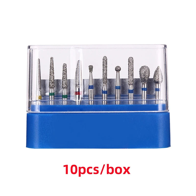 1BOX Azdent DENTAL Diamond Bur Kit With Storage Box Various Functions Optional Fit for High Speed Handpiece