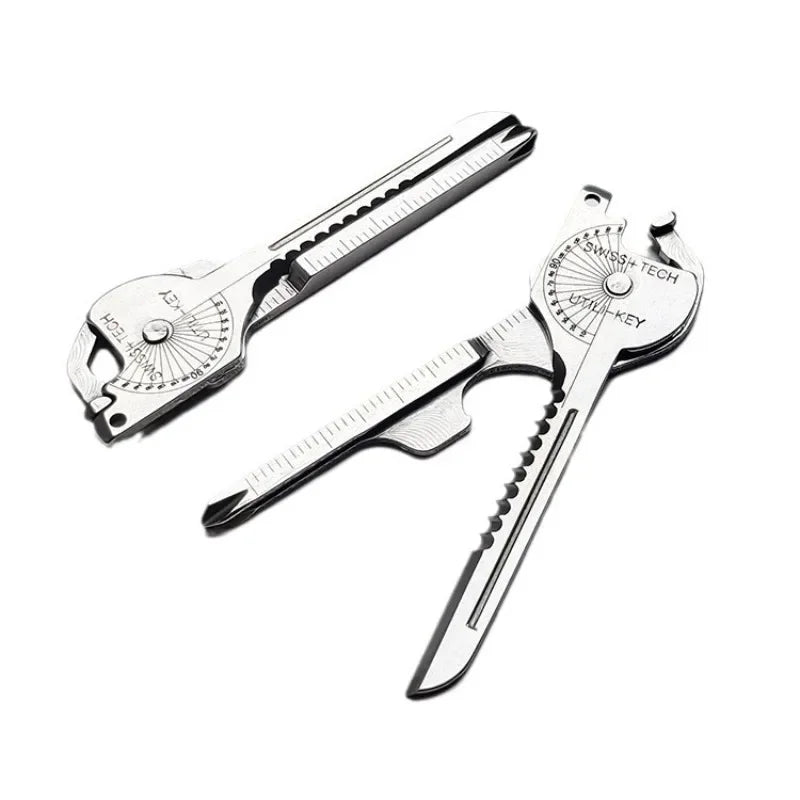 Multi Function Folding Tool Keychain Opener Screwdriver EDC 8 In 1/6 In 1 Utility Outdoor Survival Rescue Pocket Plier KeyRing