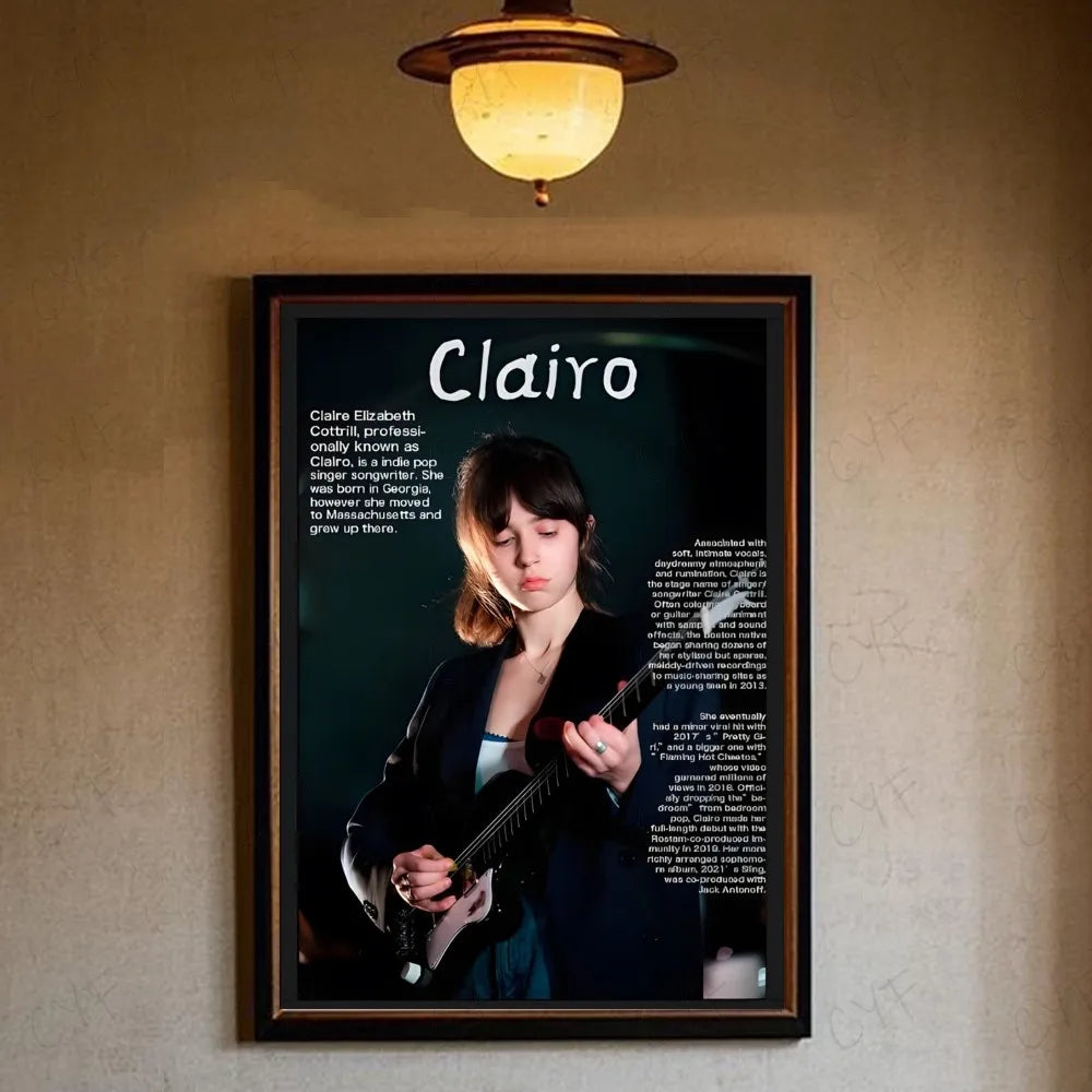 Charm Singer C-Clairo Poster HD art sticky wall waterproof home living room bedroom bar aesthetic decoration
