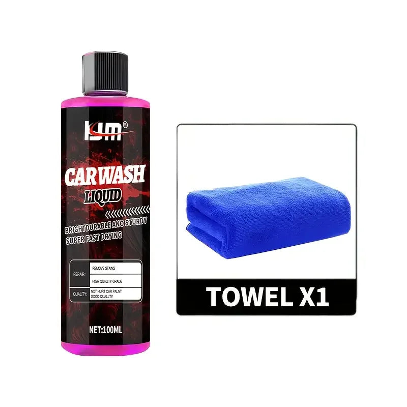 Pink foam car soap, high foam pH balanced car polish, car wash concentrate,Long-lasting car care - Safe for waxes and sealants