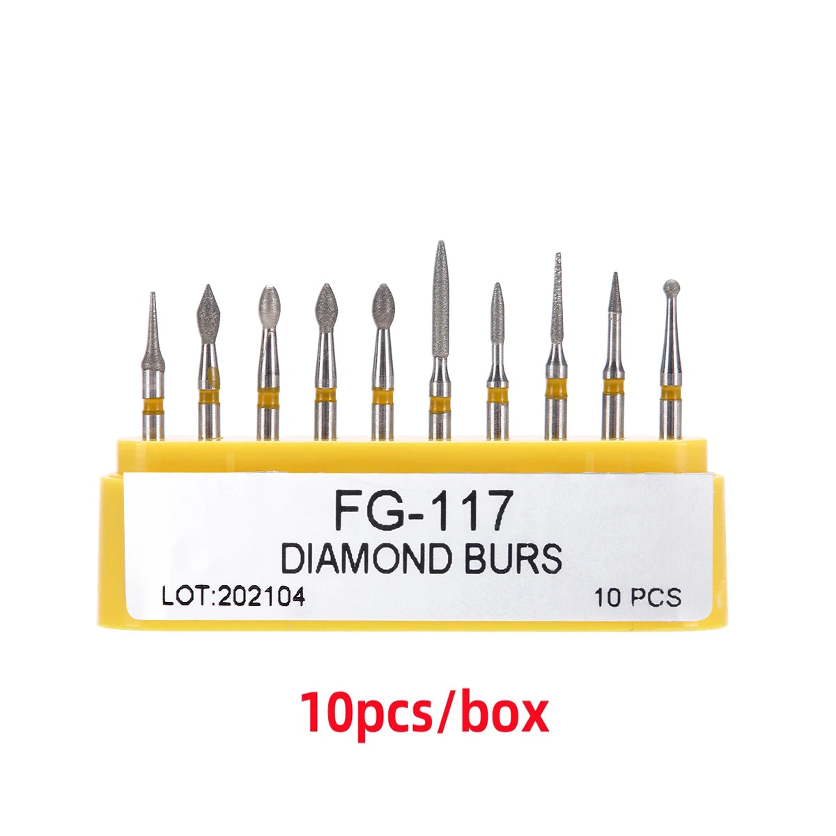 1BOX Azdent DENTAL Diamond Bur Kit With Storage Box Various Functions Optional Fit for High Speed Handpiece
