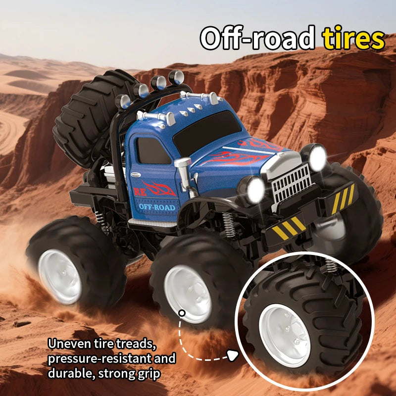 New 1:64 Rc Car Mini 2.4Ghz City Road Handle High Speed Alloy All Terrain Remote Control Car Dual Control Children's Toys Gifts