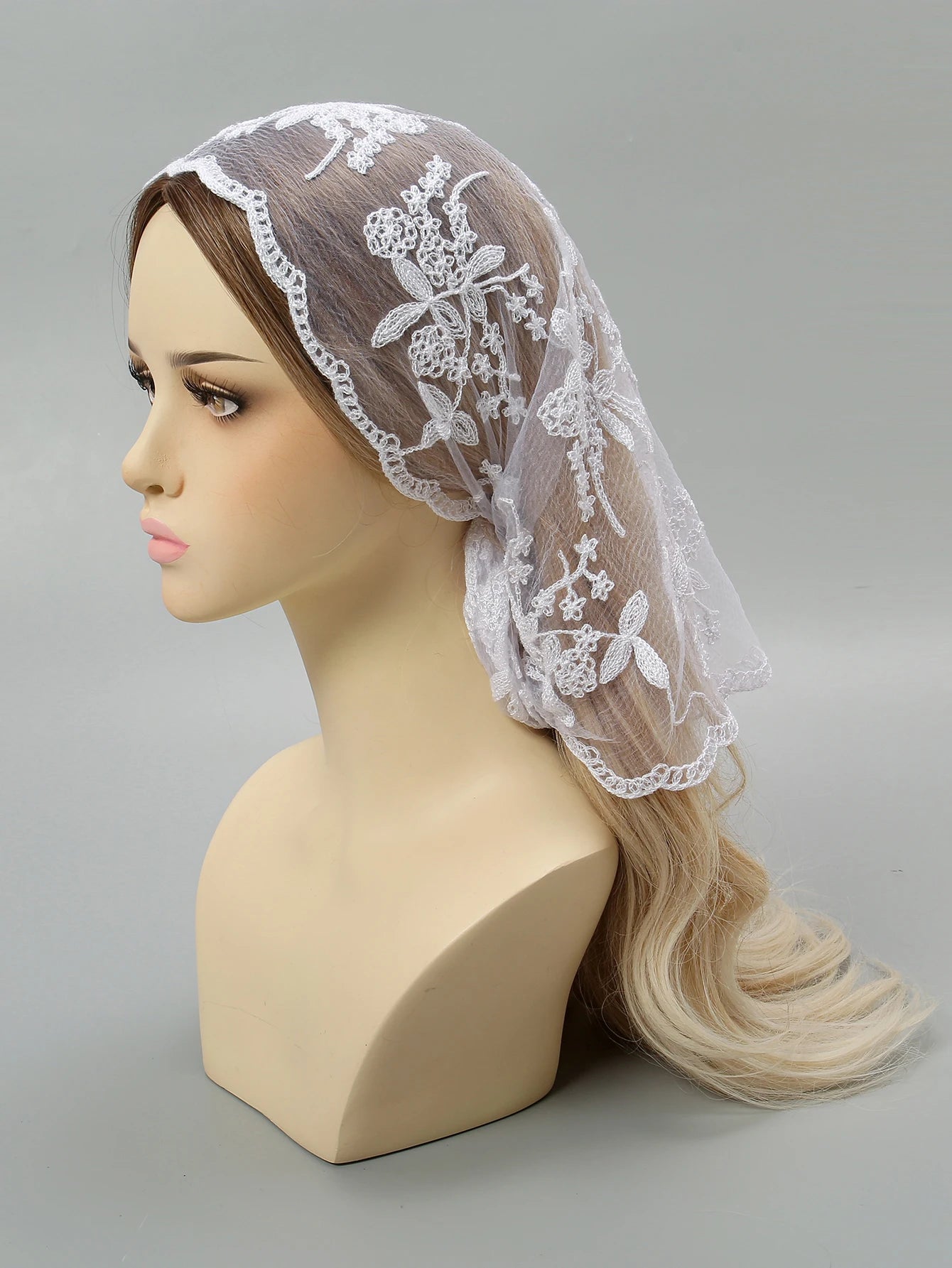Women’s Lace Triangle Hair Scarf – Vintage Retro Headband & Elegant Hair Accessory