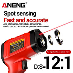 Digital Laser Temperature Meter – Pyrometer Point Gun with LCD