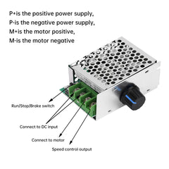 PWM 30A 7-70V DC Motor Speed Controller Module 12V 24V 48V 60V Adjustable Speed Regulator Control Governor Switch