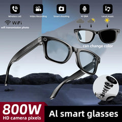 AI Smart Glasses with 800W Camera, Video Recording, Bluetooth Call & Translation 🕶️📸
