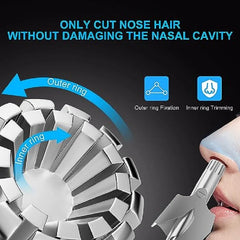 Nose Hair Trimmer for Men – Stainless Steel, Manual & Portable