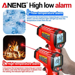 Digital Laser Temperature Meter – Pyrometer Point Gun with LCD