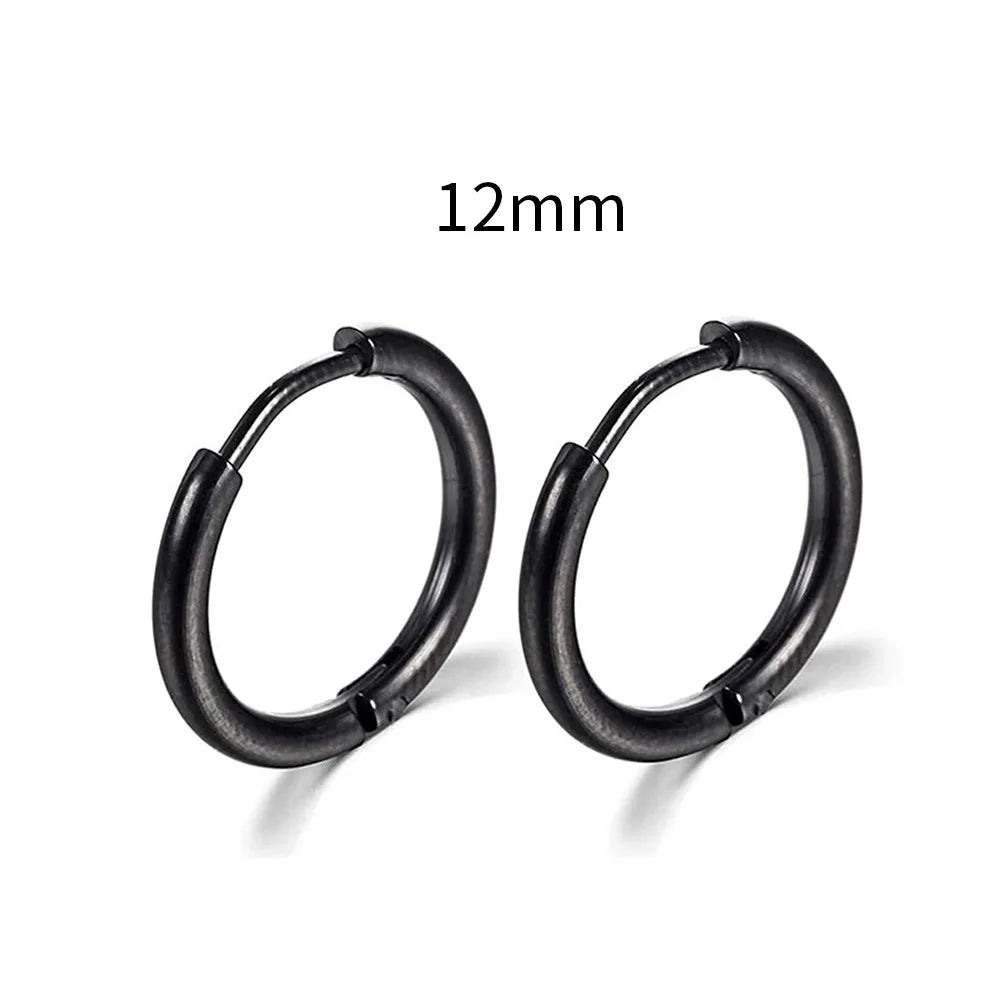 Stainless Steel Small Hoop Earrings – Unisex Cartilage Piercing Jewelry ✨👂
