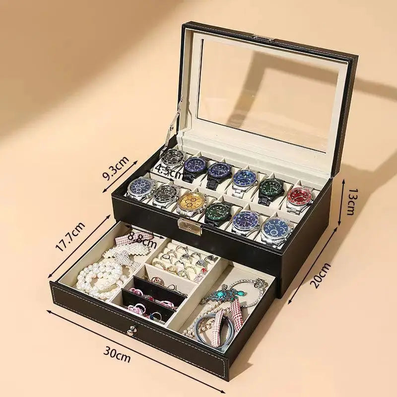 Large-Capacity Multi-Functional Jewelry Box  Watches Accessories Earrings Bracelets Gift Boxes Practical Holiday Gift Box