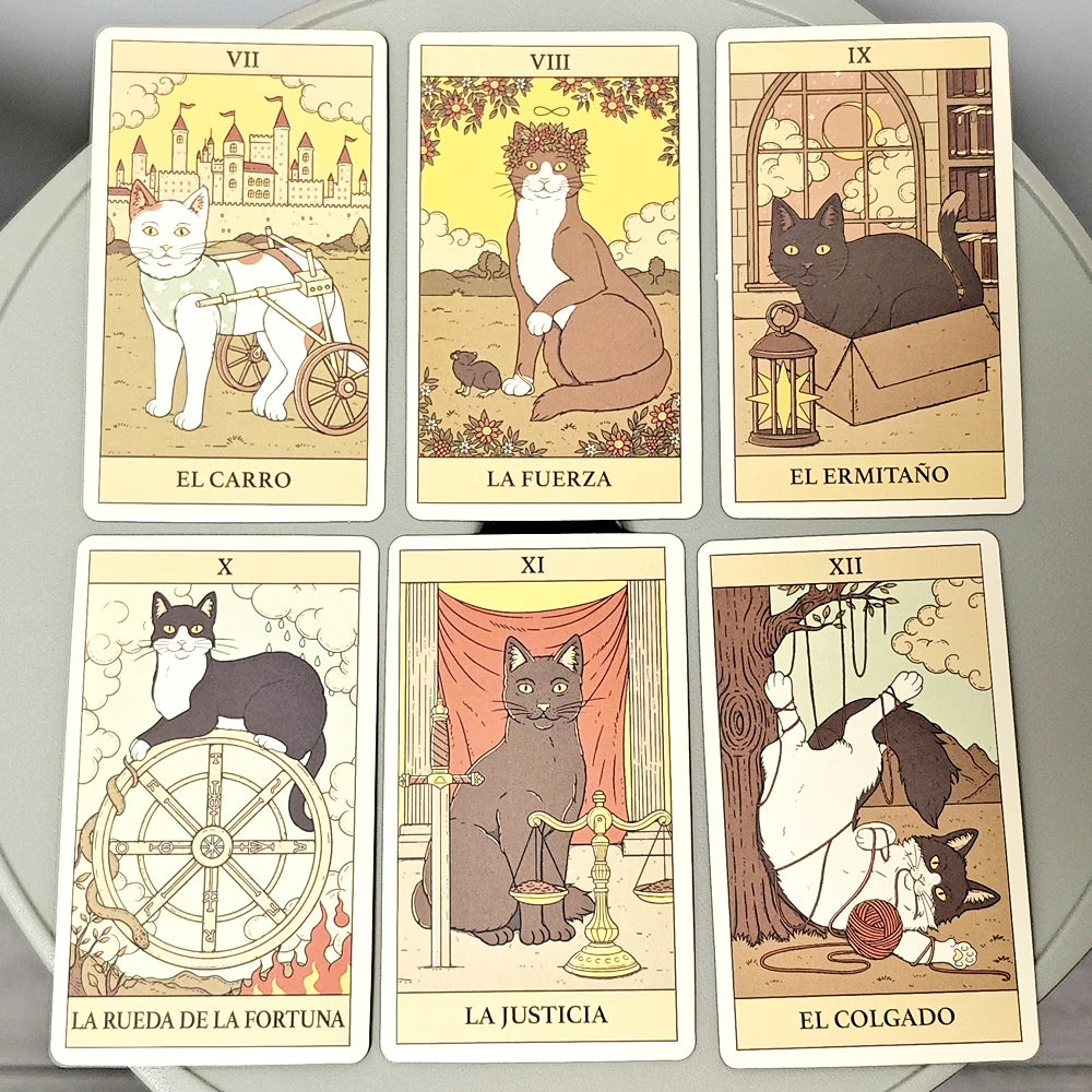 Cats Tarot Deck 10.3×6cm – Spanish Edition