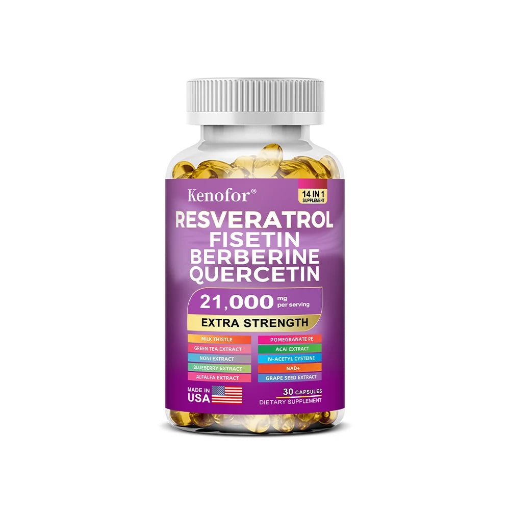 Resveratrol NAD+ Grape Seed & Berberine Capsules