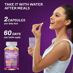Resveratrol NAD+ Grape Seed & Berberine Capsules