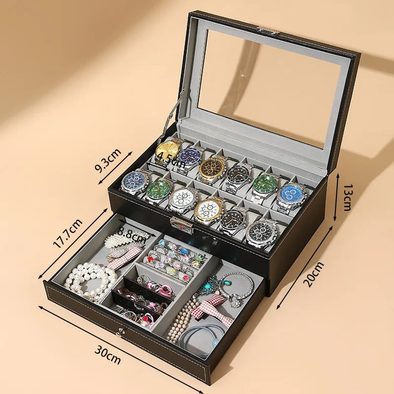Large-Capacity Multi-Functional Jewelry Box  Watches Accessories Earrings Bracelets Gift Boxes Practical Holiday Gift Box