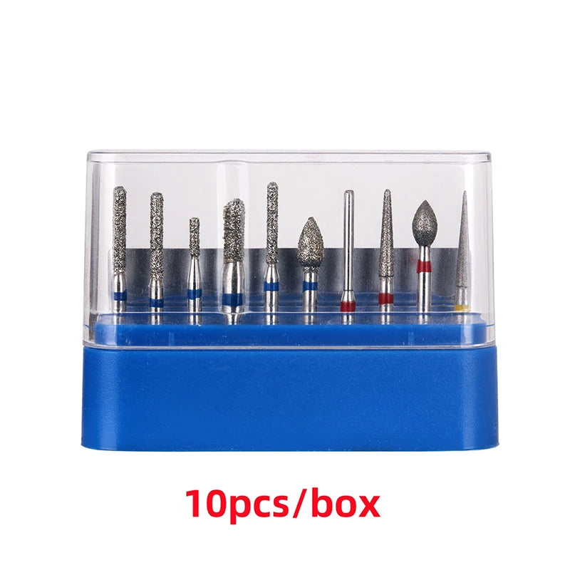 1BOX Azdent DENTAL Diamond Bur Kit With Storage Box Various Functions Optional Fit for High Speed Handpiece