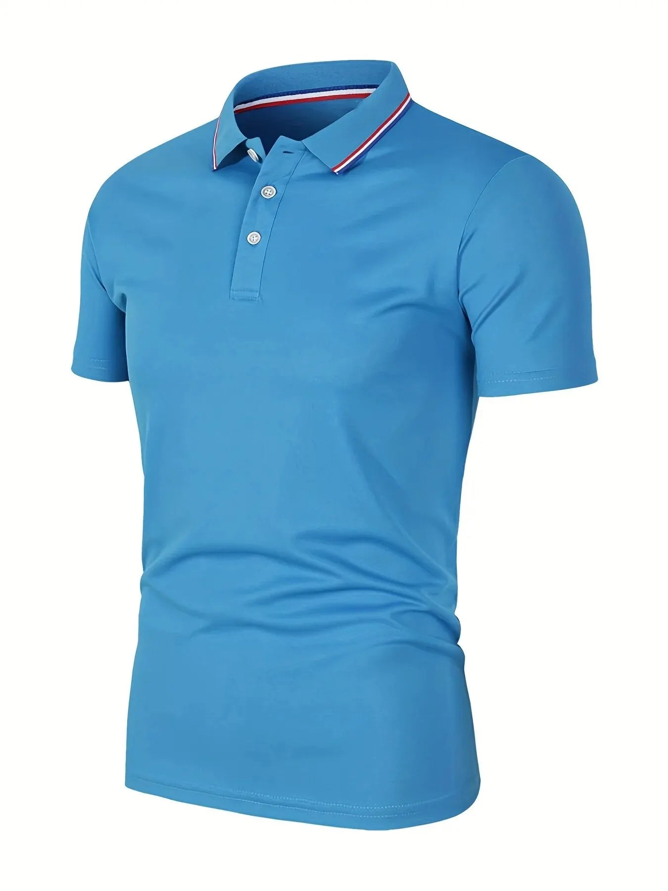 Men’s Summer Polo Shirt 2025 – Breathable Solid Color Short Sleeve T-Shirt