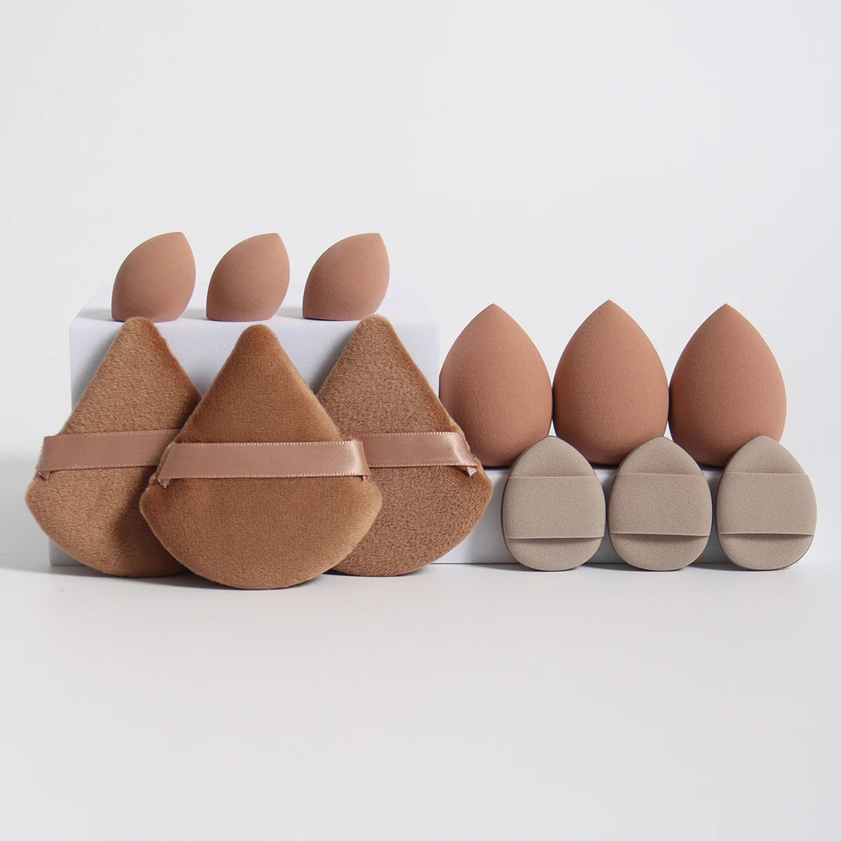 12-Piece All-Purpose Makeup Sponge Set – Powder, Cushion & Beauty Eggs