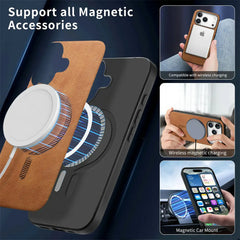 iPhone 17 Pro Max MagSafe Leather Case – Luxury Wireless Charging Cover 📱✨