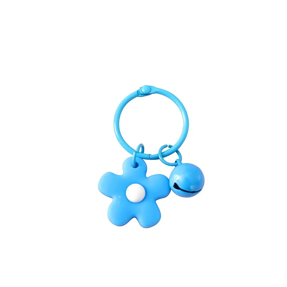 Fashion Key Chains Bag Hanging Pendant Car Keyring Cute Mini Flower Keychain Kawaii Colorful Resin Floral Key Ring