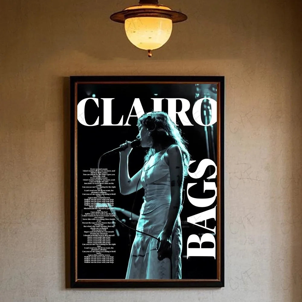 Charm Singer C-Clairo Poster HD art sticky wall waterproof home living room bedroom bar aesthetic decoration