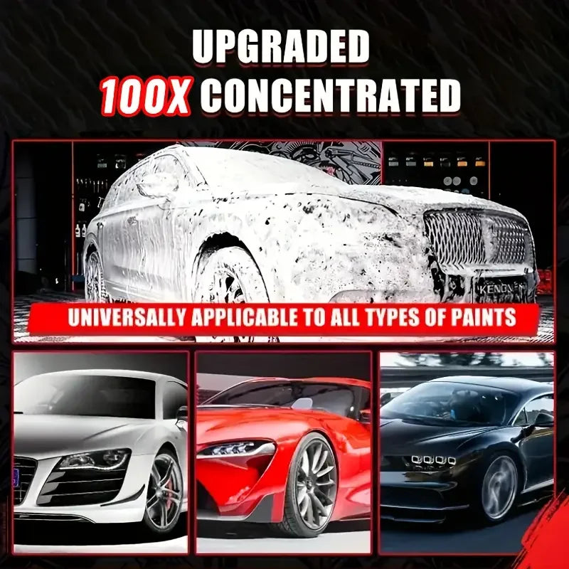 Pink foam car soap, high foam pH balanced car polish, car wash concentrate,Long-lasting car care - Safe for waxes and sealants