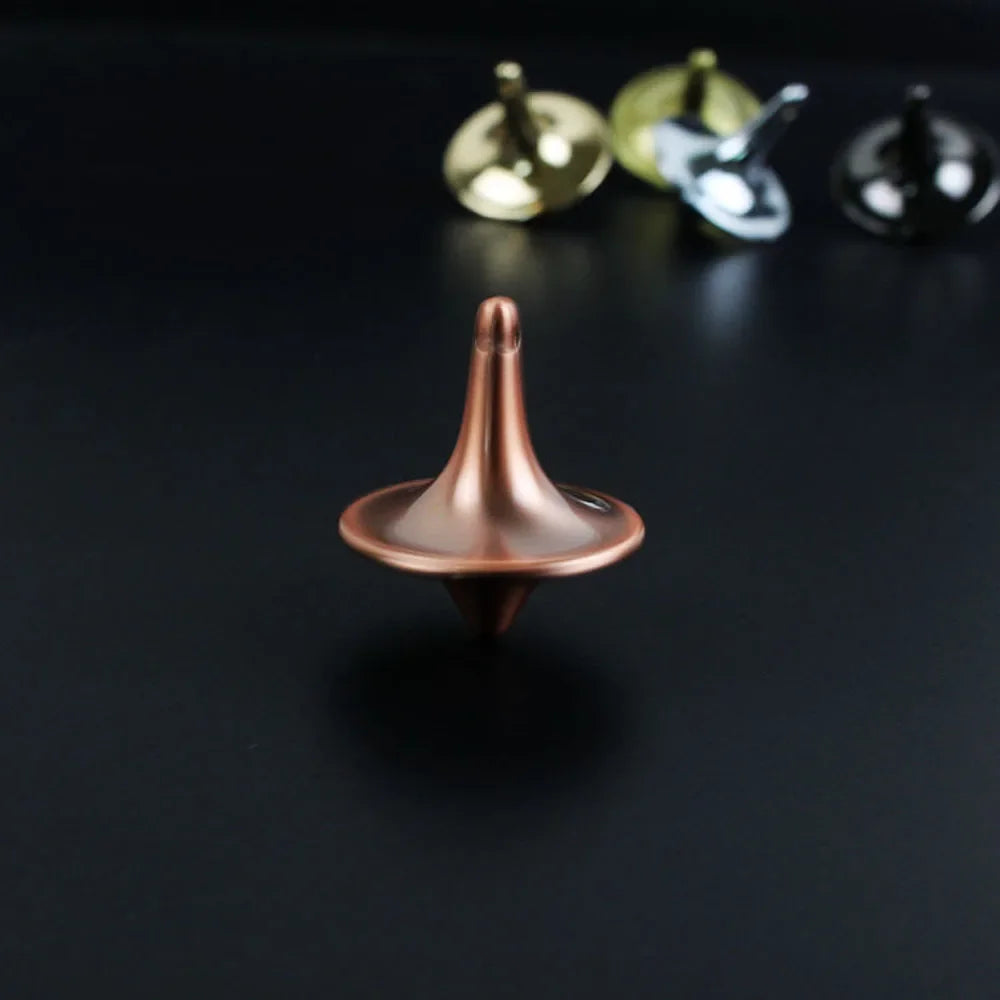 Metal Gyro Spinning Top – Silver Totem Print