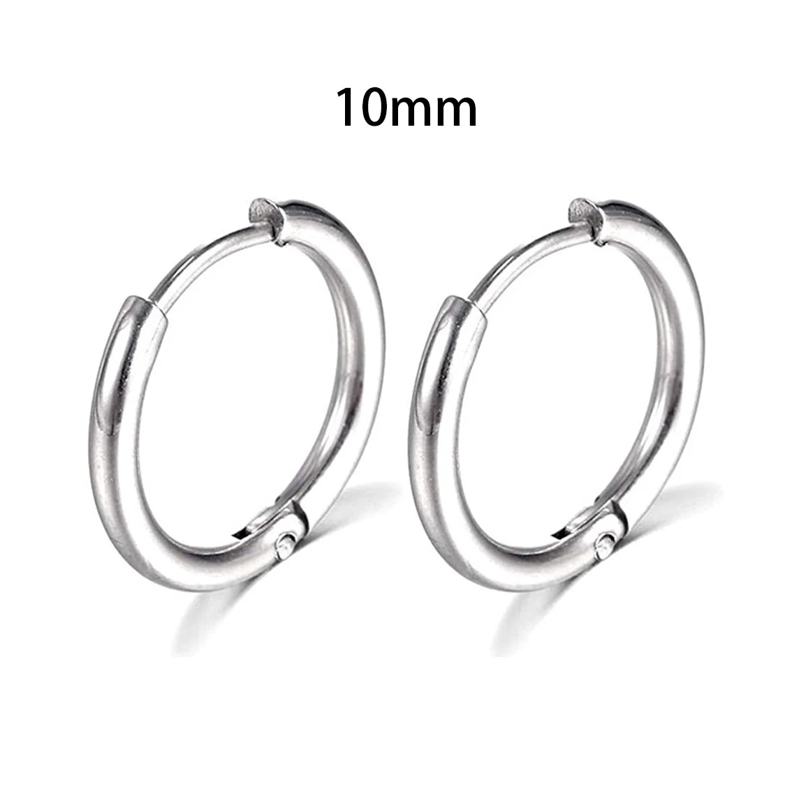 Stainless Steel Small Hoop Earrings – Unisex Cartilage Piercing Jewelry ✨👂