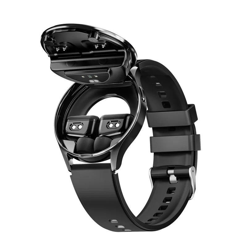 X10 smart watch Bluetooth headset 2-in-1 metal case IP67 waterproof flip sports meter watch