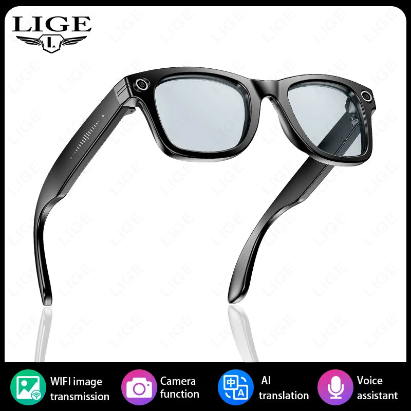 AI Smart Glasses with 800W Camera, Video Recording, Bluetooth Call & Translation 🕶️📸