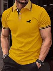Men’s Classic Polo T-Shirt – Short Sleeve Casual Top with Button Lapel (S-3XL)