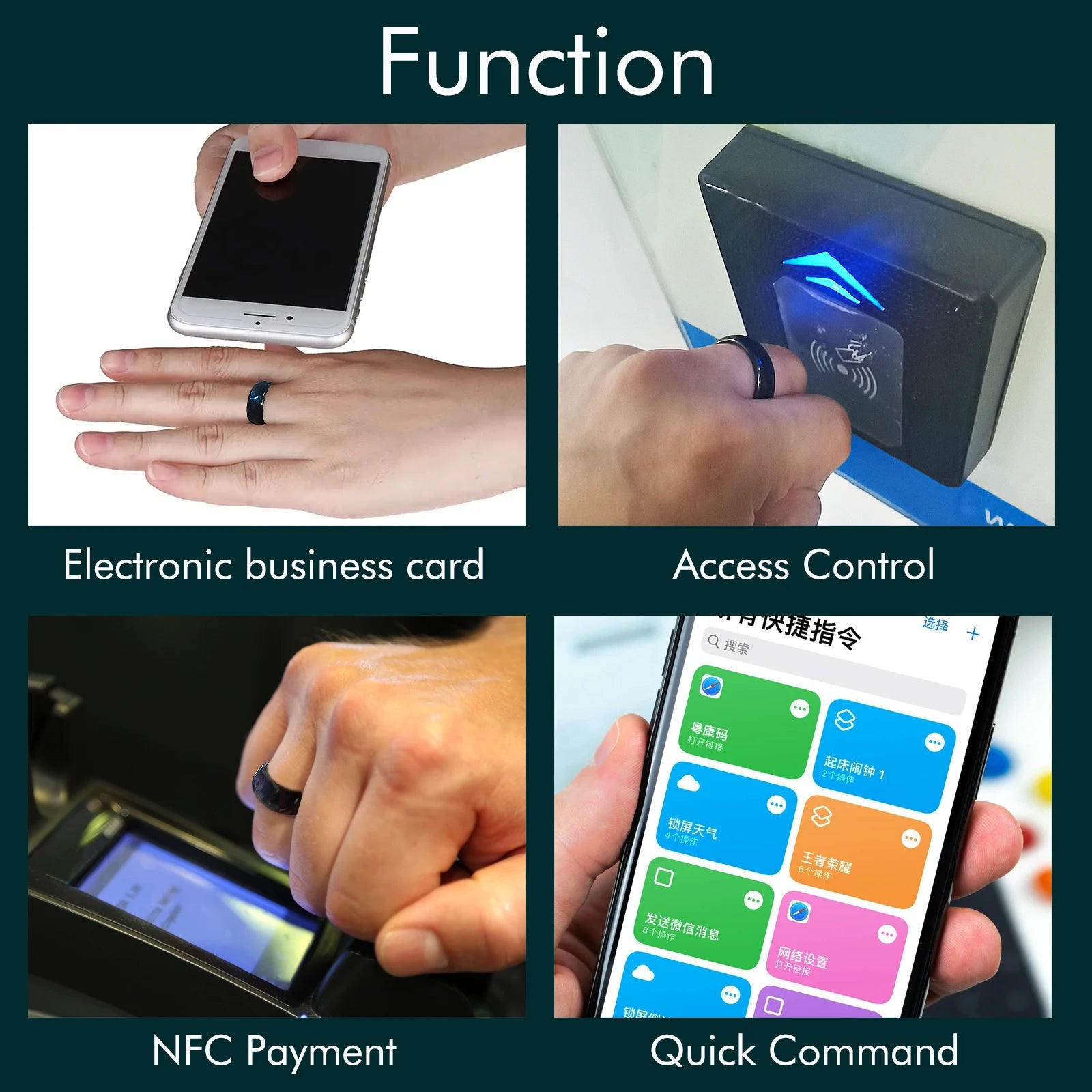 Ntag216 NFC Smart Ring – Programmable 888 Bytes Epoxy Ceramic Gift 💍📲