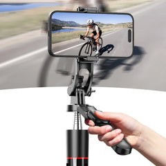 MEUYAG Selfie Stick Tripod with 1708mm Long Monopod Fill Light, Bluetooth Remote, 360° Rotation, 1/4 Interface, for mobile phone