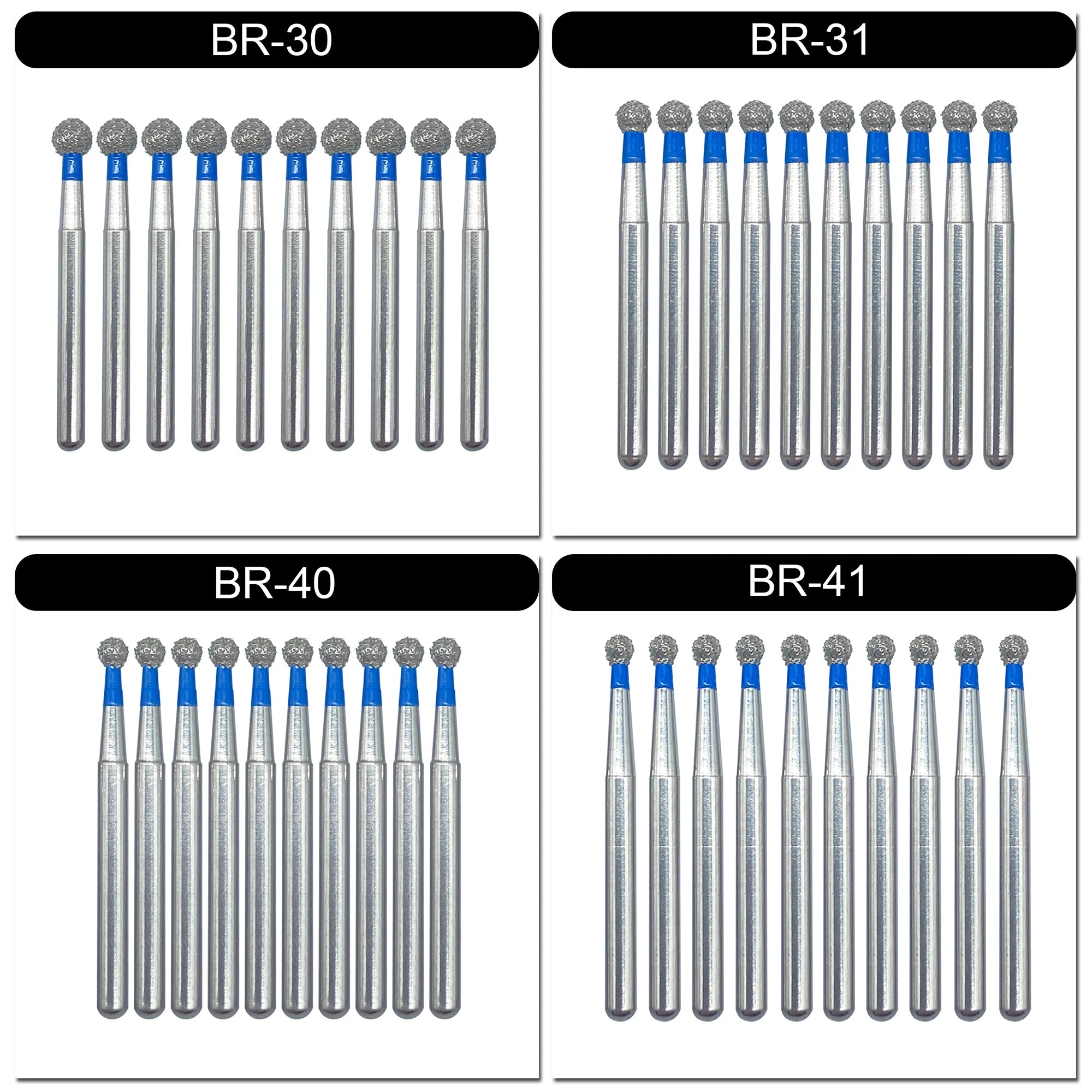 WELL CK 10pcs Dental Diamond Burs – FG Series 1.6mm